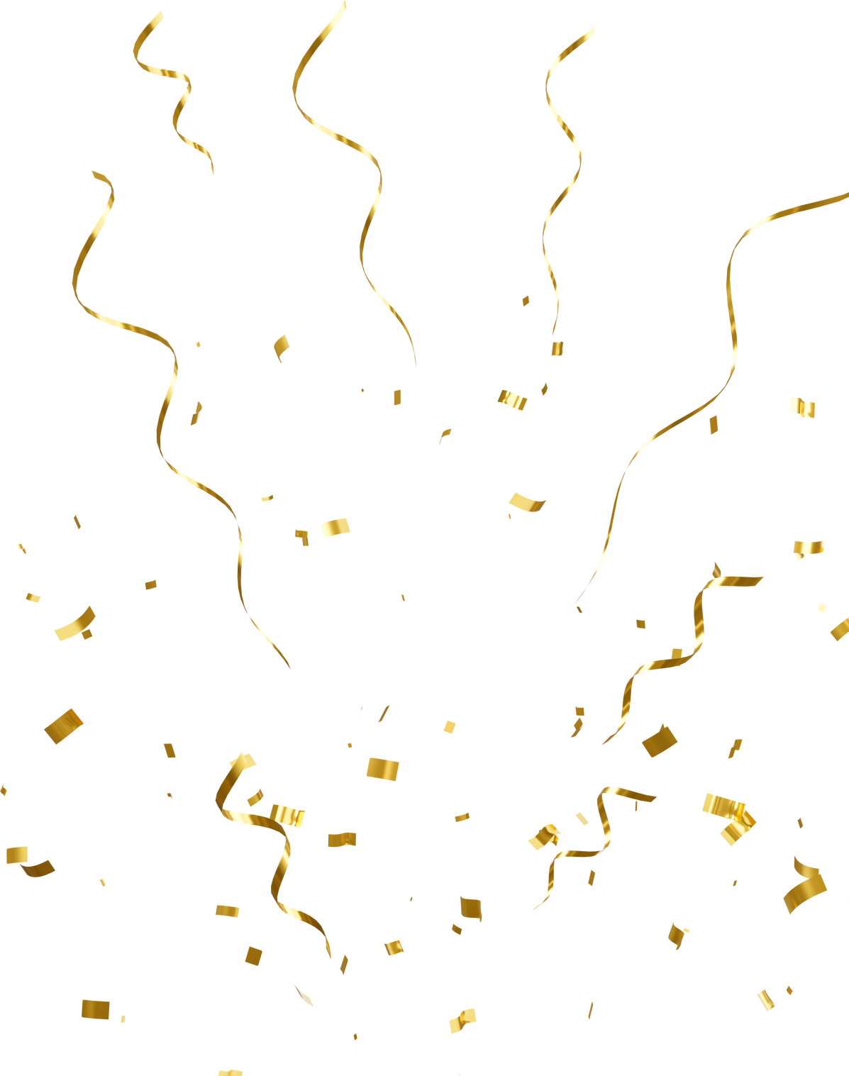 Floating Gold Confetti